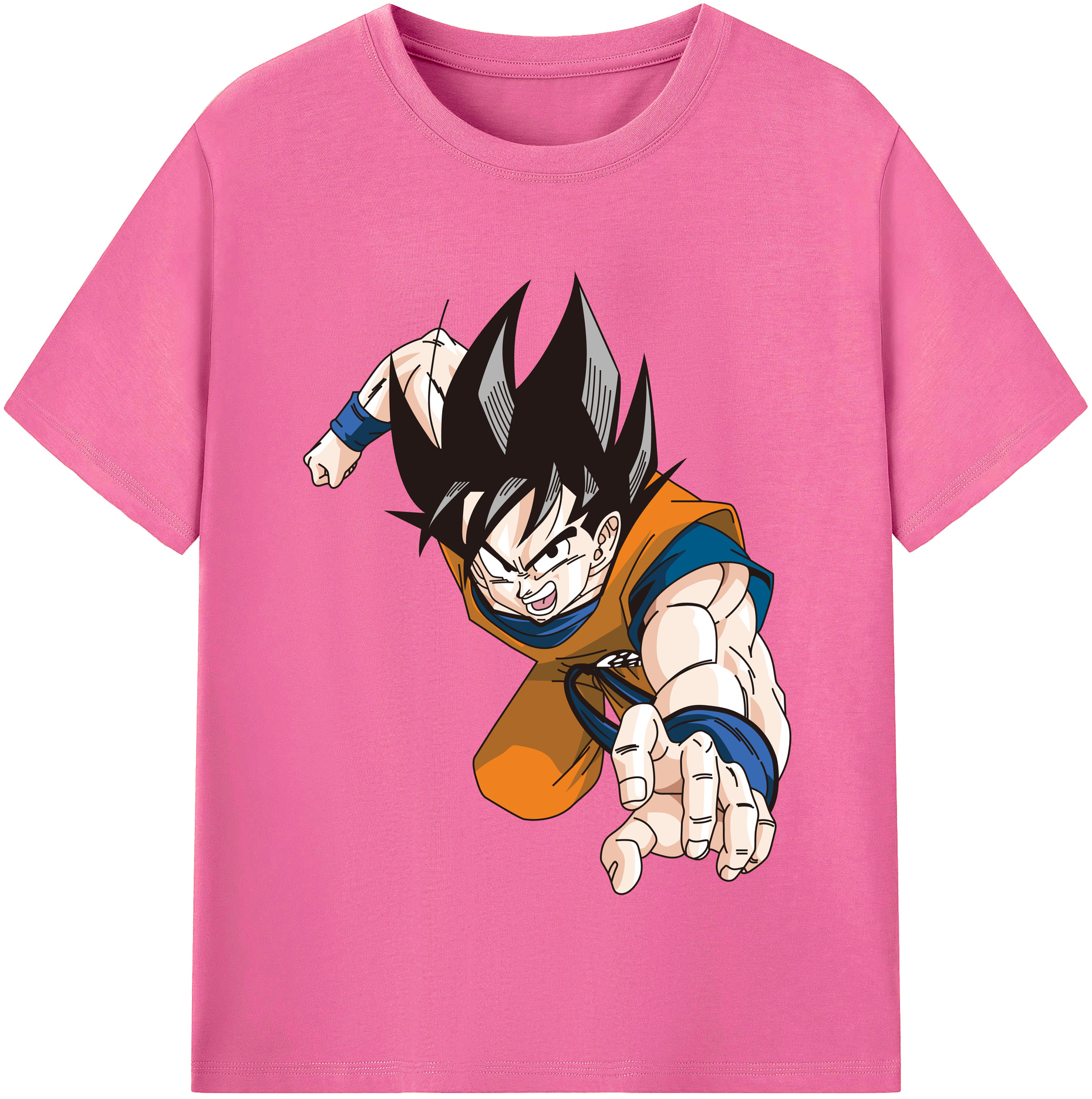（画像用） ドラゴンボール 孫悟空（そん ごくう）Son Goku カカロット DRAGON BALL Kakarotto レディースカジュアルプリントTシャツ（綿100％）